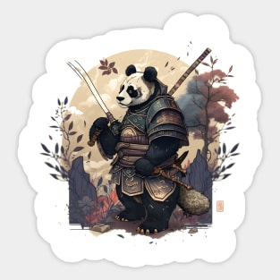 Panda Bear Ninja-Samurai Sticker